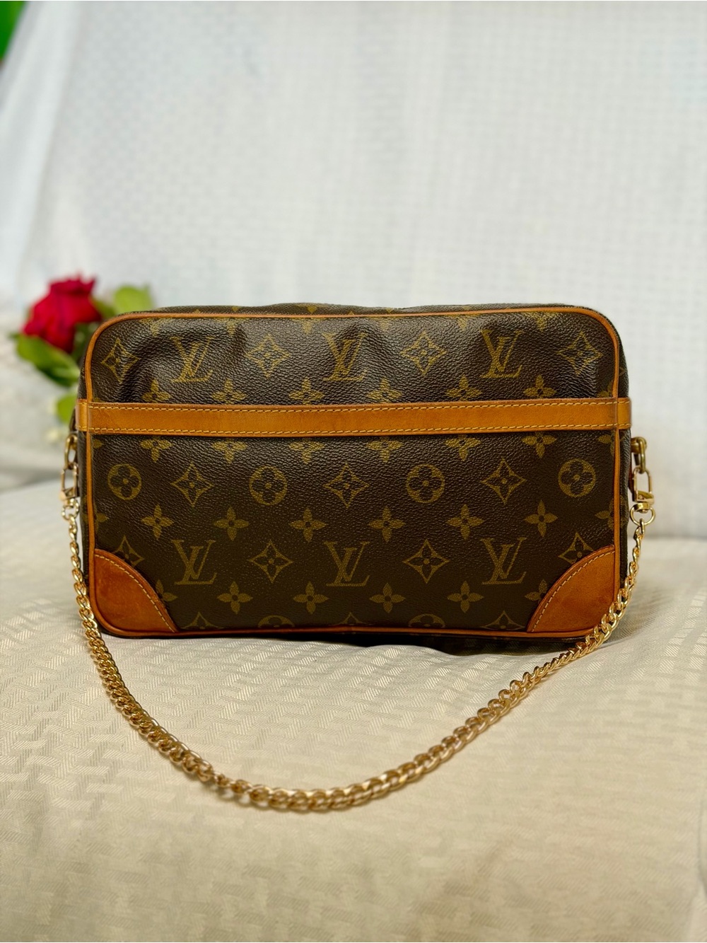 Louis Vuitton Monogram Canvas Shoulder Bag - AUTHENTIC